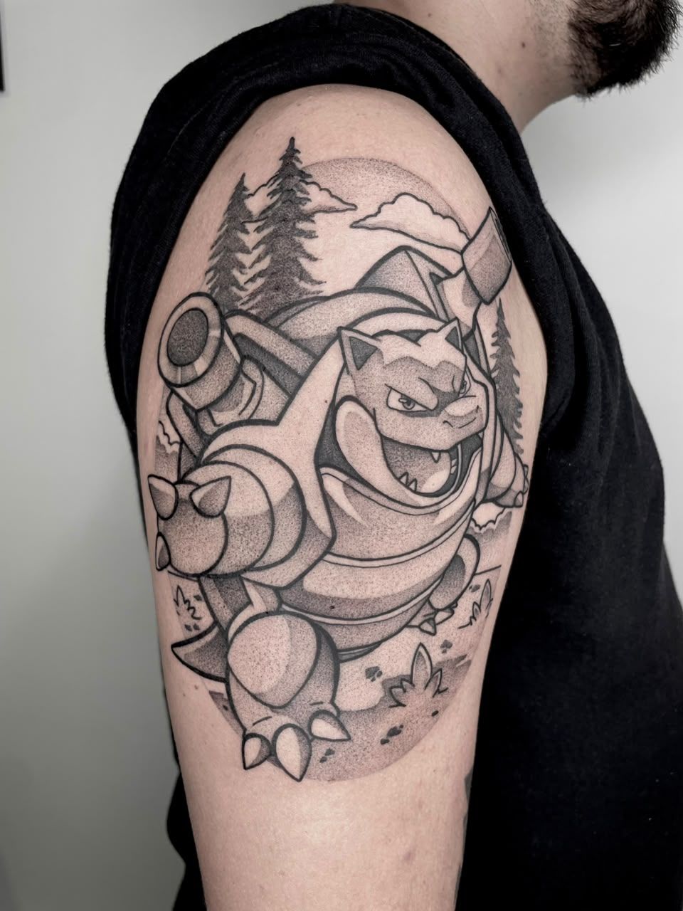 Blastoise no ombro